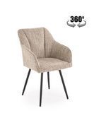 Стул K576 бежевый / черный фото - artos.in.ua