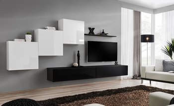 Комплект мебели в гостиную ASM Switch X 26 WS SW 10 Белый матовый/Черный глянцевый из Польши
