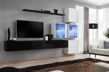 Комплект мебели в гостиную ASM Switch XIX 26 ZW SW 19 Черный матовый/Белый глянцевый из Польши