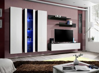 Комплект мебели в гостиную ASM FLY C 23 ZW FY C4 Черный матовый/Белый глянцевый из Польши
