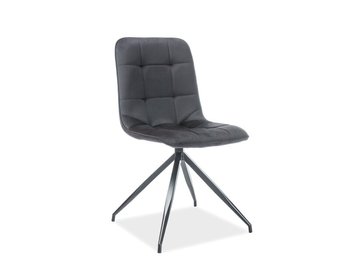 Стильне крісло для кухні Texo SIGNAL чорна тканина на металевих ніжках Польща