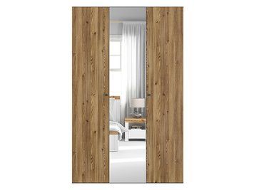 Шкаф трехдверный BRW Flex F57-SZAFA_ZESTAW_33-SZW/MSZ, золотистая лиственница сибиу, серый вольфрам фото - artos.in.ua