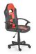 Крісло комп'ютерне Storm механізм піастри, пластик чорний / екошкіра чорний з червоним Halmar Польща