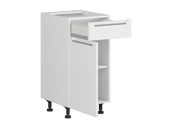 Нижня кухонна тумба BRW Iris K10-FB_D1S_40 / 82_L / SMB-BAL / BISM, білий супер мат / альпійський білий, фото - artos.in.ua