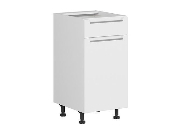 Нижня кухонна тумба BRW Iris K10-FB_D1S_40 / 82_L / SMB-BAL / BISM, білий супер мат / альпійський білий, фото - artos.in.ua
