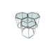 Стіл у стилі хай-тек SIGNAL CONTI 51х42 скляна стільниця металеві ніжки