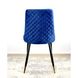Удобный стул Piano SIGNAL синий велюр с высокой спинкой Польша