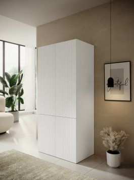 Шкаф CAMA PAFOS 90 2D &mdash; Белый / Белый фото - artos.in.ua