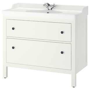 ІКЕА Тумба під умивальник з висувними ящиками HEMNES ХЕМНЕС / RUTSJÖN, 895.468.27 фото - artos.in.ua