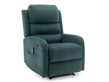 Массажное кресло с бархатной обивкой PEGAZ M Signal - зеленый Bluvel 78 Польша