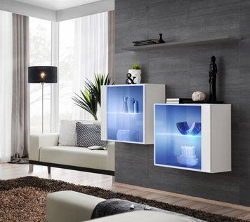 Комод ASM Switch SB III 27 WG SW SB3, білий матовий, білий глянсовий, графіт матовий, графіт глянцевий фото - artos.in.ua