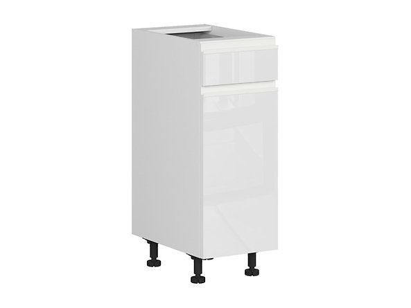Нижняя кухонная тумба BRW Sole K10-FH_D1S_30/82_P/STB-BAL/BIP, белый глянцевый/альпийский белый, из Польши фото - artos.in.ua
