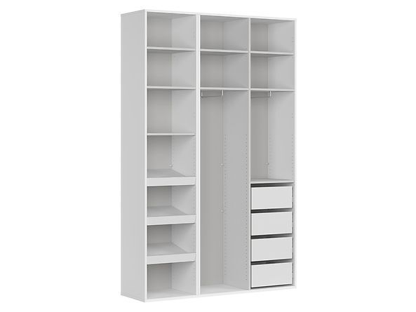 Шафа BRW Flex F57-SZAFA_ZESTAW_23-BI / BI / SZ, білий / дзеркало / білий, фото - artos.in.ua