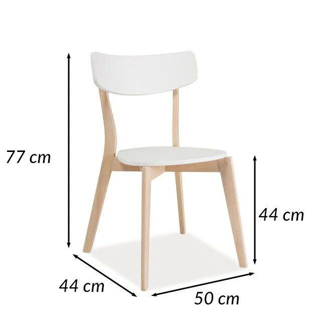 Стілець для столу Tibi SIGNAL Білий у скандинавському стилі Польща