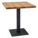 Деревянный стол для кухни Puro 80x80 SIGNAL Дуб на 4 персоны металлическая ножка стиль модерн Польша