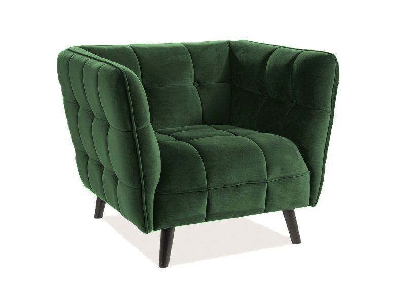 Кресло для отдыха со спинкой CASTELLO 1 SIGNAL зелёная ткань Польша