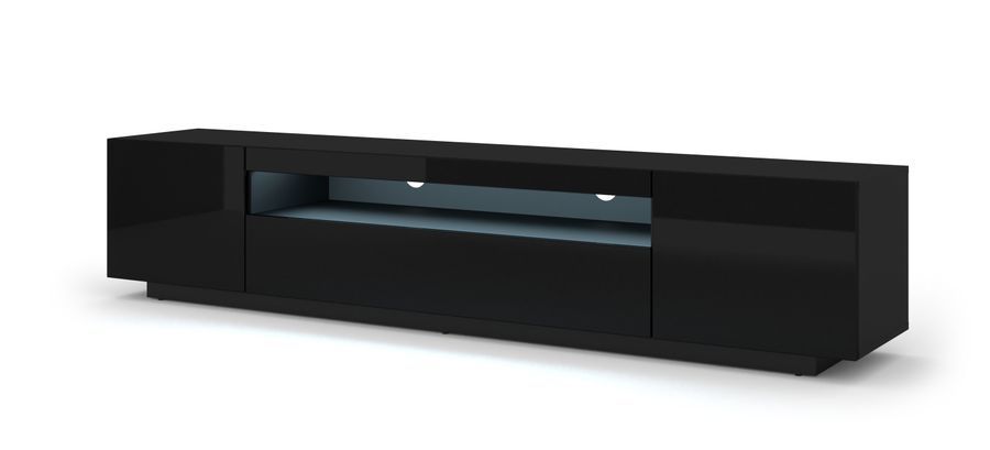 Тумба для під телевізор AURA 200 чорна глянсева BIM FURNITURE фото - artos.in.ua