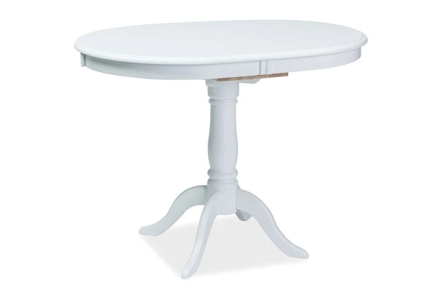 Кухонний стіл із дерева SIGNAL DELLO 100x70 Білий з розкладною стільницею модерн Польща