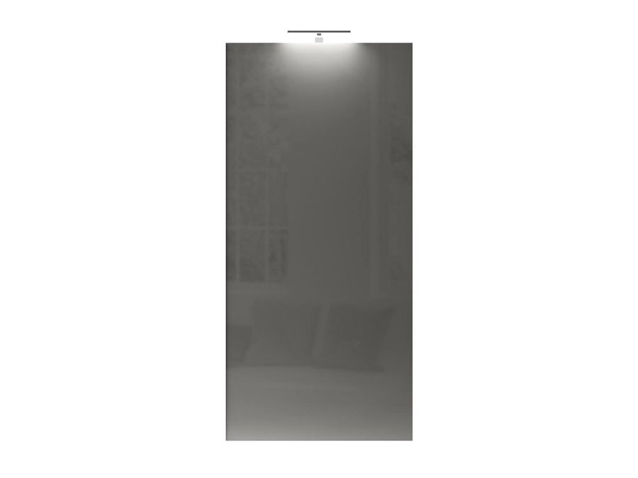 Дверь (1 шт) к шкафу-купе 180 и 270 см, центральная с подсветкой Helvetia Moore серый светлый глянец 24ZJIO14CL
