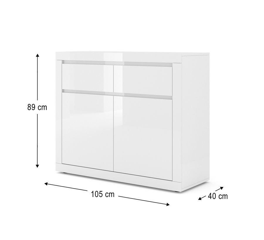 Комод у вітальню BELLO BIANCO 1 білий BIM FURNITURE фото - artos.in.ua