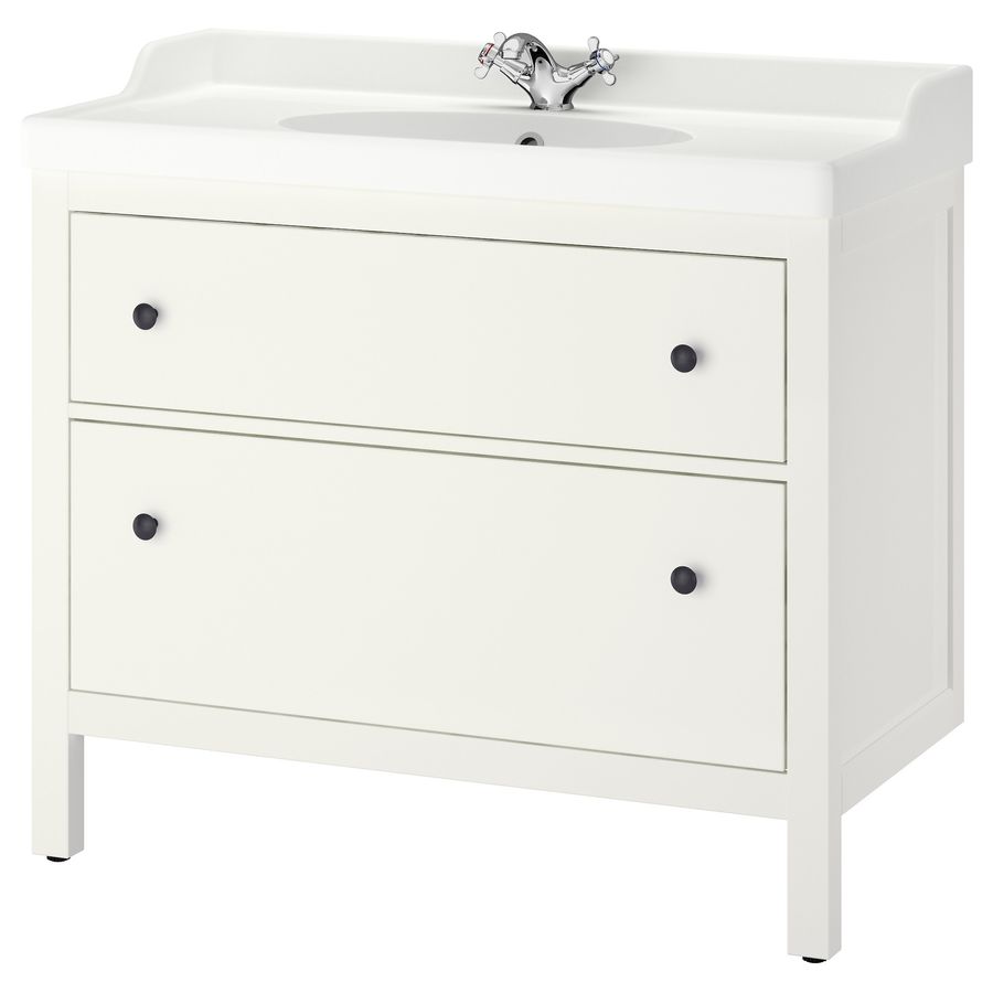 ІКЕА Тумба під умивальник з висувними ящиками HEMNES ХЕМНЕС / RUTSJÖN, 895.468.27 фото - artos.in.ua