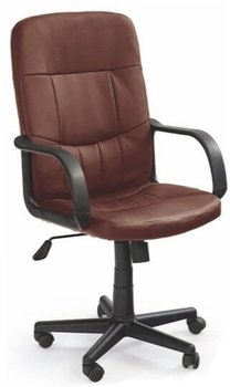 Крісло офісне Denzel механізм Tilt, метал чорний / екошкіра коричневий Halmar Польща