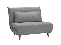 Кресла и пуфы фото Кресло-диван мягкое в спальню Spike SIGNAL серый на деревянных ножках Польша - artos.in.ua