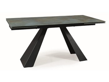 Розсувний обідній стіл SALVADORE Ceramic 160/240x90 Signal - бірюзовий/чорний матовий Польща