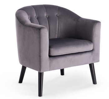 Крісло для відпочинку в вітальню, спальню Marshal дерево чорний / оксамитова тканина сірий Halmar Польща