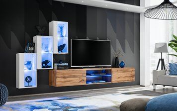 Комплект мебели в гостиную ASM Switch XXII WWT SW 22, белый, дуб Wotan фото - artos.in.ua