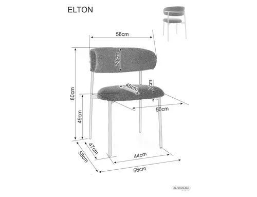 Стул Elton Raven Signal 56&times;80, оливковый, ткань Raven фото - artos.in.ua