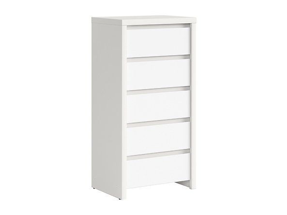 Комод BRW Kaspian S128-KOM5S-BI/BIM, белый/белый мат, из Польши фото - artos.in.ua