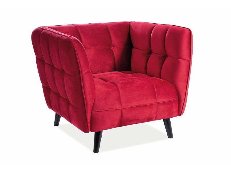 Кресло мягкое для отдыха CASTELLO 1 SIGNAL красная ткань Польша