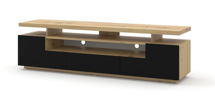 Тумба для під телевізор Eva 180 дуб артизан/чорний BIM FURNITURE фото - artos.in.ua