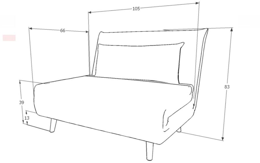 Кресло-диван мягкое в гостиную Spike SIGNAL серая ткань Польша
