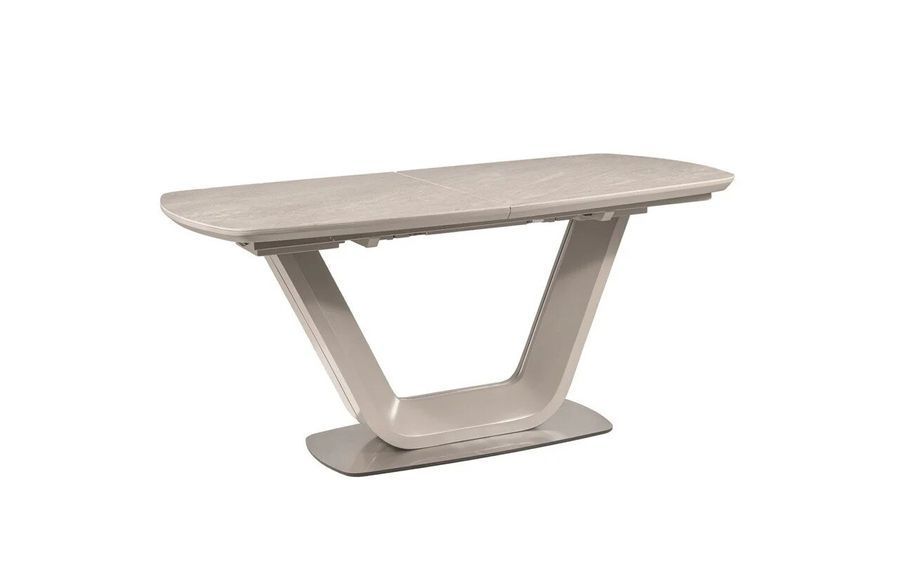 Раскладной обеденный стол ARMANI CERAMIC Signal 160&times;90&times;76, белый, керамическая столешница под мрамор фото - artos.in.ua