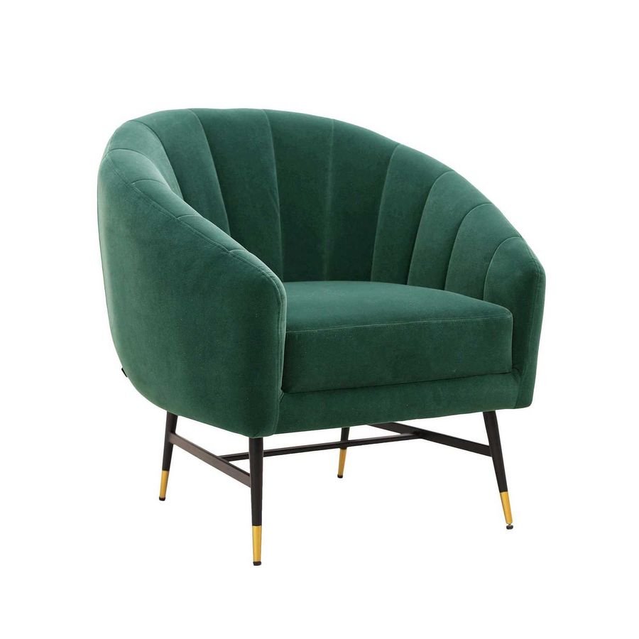 Крісло для відпочинку BRITNEY темно-зелений/чорний/золотий Halmar Польща