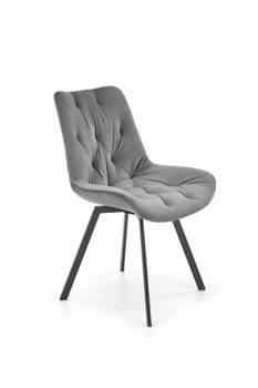 Металлический стул K519 бархатная ткань серый Halmar Польша