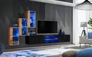 Комплект мебели в гостиную ASM Switch XXII WTS SW 22 Дуб Вотан/Черный из Польши фото - artos.in.ua