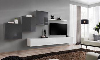 Комплект мебели в гостиную ASM Switch X 27 GW SW 10 Графит матовый/Графит глянцевый/Белый матовый/Белый глянцевый из Польши