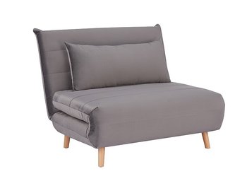 Крісло-диван м'яке у спальню Spike SIGNAL сірий на дерев'яних ніжках Польща