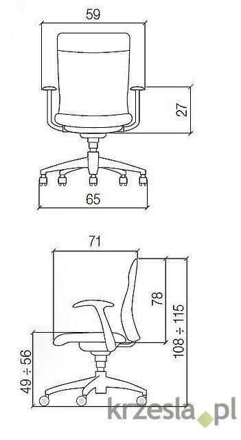 Кресло для кабинета Stanley механизм Tilt, хромированный металл/экокожа черный Halmar Польша