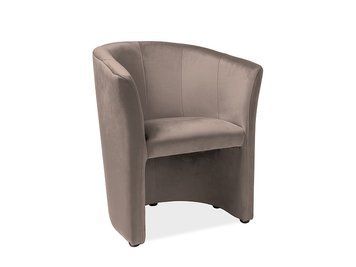 Мягкое кресло TM-1 Signal, бежевый, бархат Bluvel 28, 67&times;60&times;76 см фото - artos.in.ua
