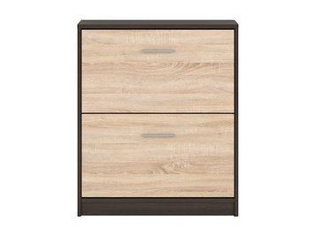 Тумба для обуви BRW Nepo Plus S435-SFB2K2-WE/DSO, венге/дуб Сонома, из Польши фото - artos.in.ua