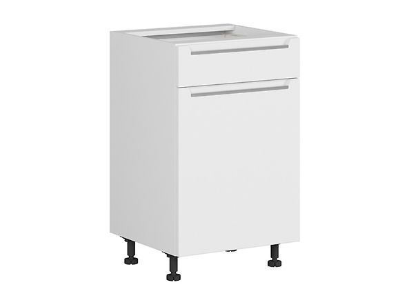 Нижня кухонна тумба BRW Iris K10-FB_D1S_50 / 82_L / SMB-BAL / BISM, білий супер мат / альпійський білий, фото - artos.in.ua
