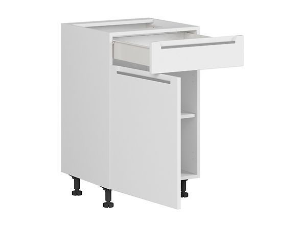 Нижня кухонна тумба BRW Iris K10-FB_D1S_50 / 82_L / SMB-BAL / BISM, білий супер мат / альпійський білий, фото - artos.in.ua