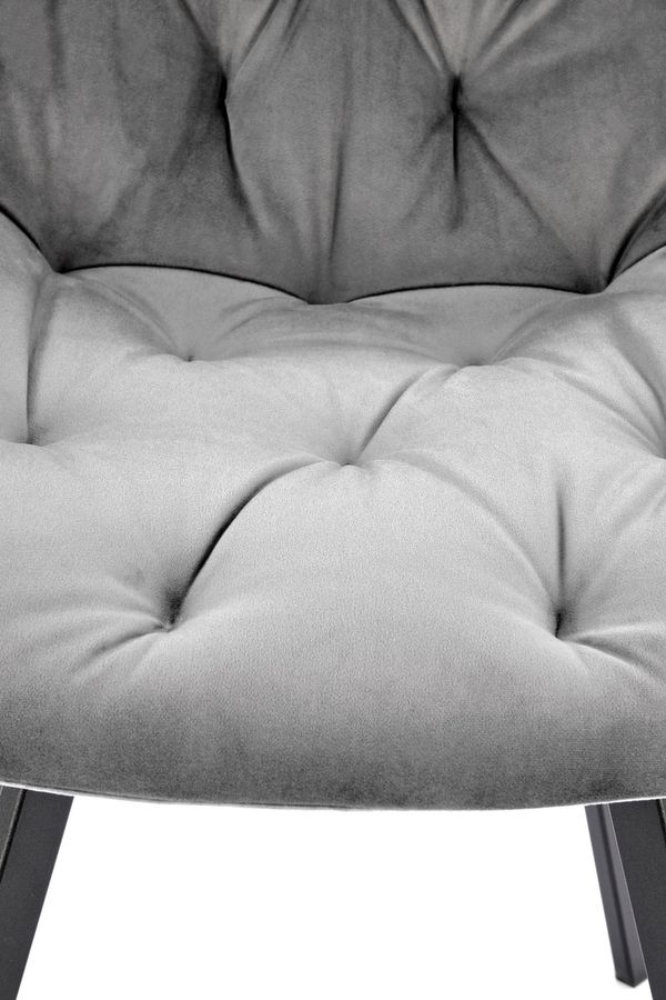 Металевий стілець K519 оксамитова тканина сірий Halmar Польща
