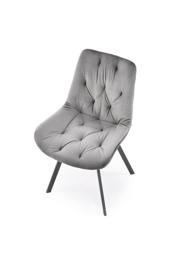 Металевий стілець K519 оксамитова тканина сірий Halmar Польща
