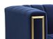 Крісло з оксамитовою оббивкою VOGUE Signal - темно-синій/золотий Польща