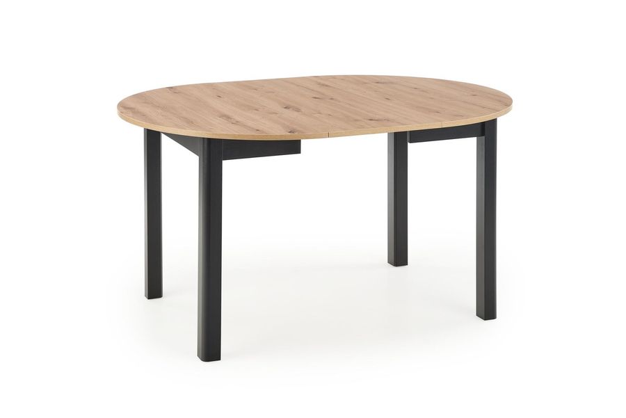 Розкладний стіл RINGO Ремісничий дуб, чорний, овальний, круглий ламінований Halmar Польща